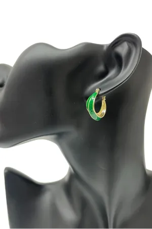 Evergreen Elegance Hoop Earrings