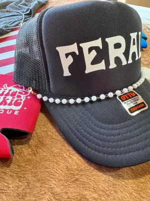 Faux Pearl Trucker Hat Chain