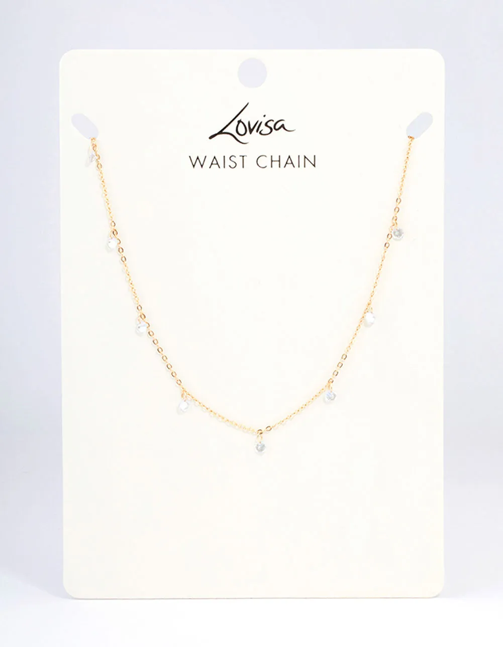 Gold Drop Diamante Waist Chain