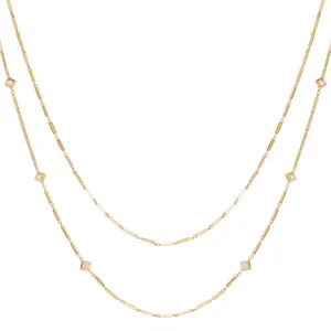 Goldtone Long Layered Necklace