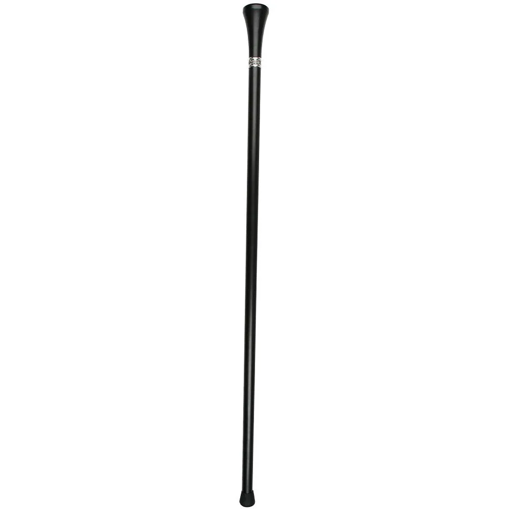 Good Bye Tension Hello Pension Top Walking Stick w/ Black Beechwood Shaft & Pewter Collar