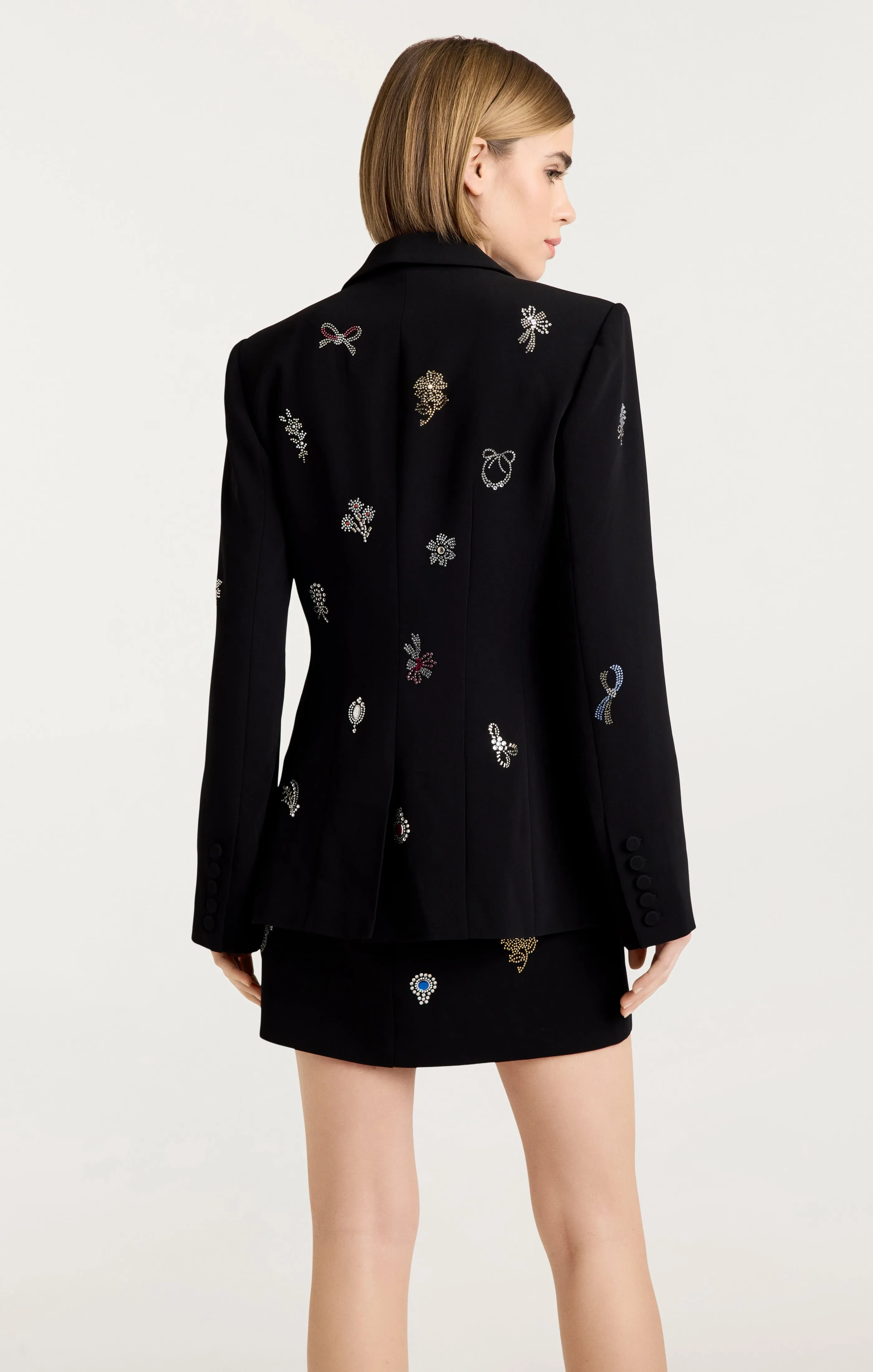 Heatset Brooches Embellished Cheyenne Blazer