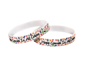 Hope Comes In All Colors Silicone Bracelets