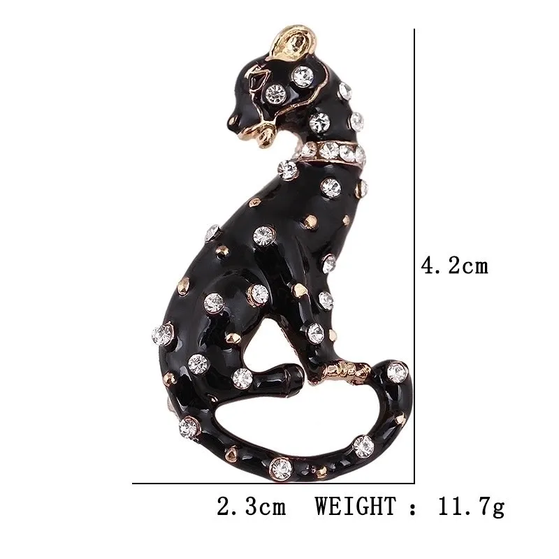 IG Style Elegant Pin Leopard Alloy Plating Inlay Rhinestones Unisex Brooches