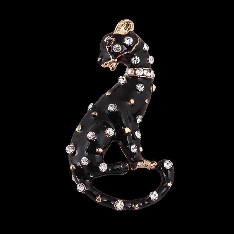 IG Style Elegant Pin Leopard Alloy Plating Inlay Rhinestones Unisex Brooches