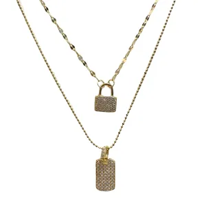 Layered Locked Necklace