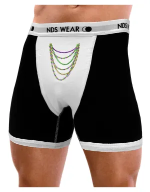 Mardi Gras Beads Necklaces Mens Boxer Brief Underwear