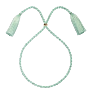 Marina Silk Cord Necklace in Aqua