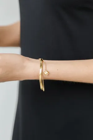 Nina Gold Layered Chain Bracelet