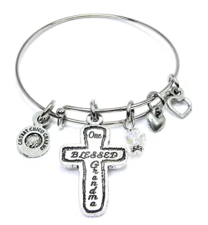 One Blessed Grandma Bangle Bracelet