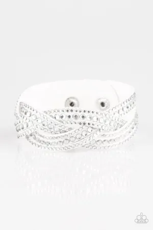 Paparazzi Bracelet ~ Bring On The Bling - White