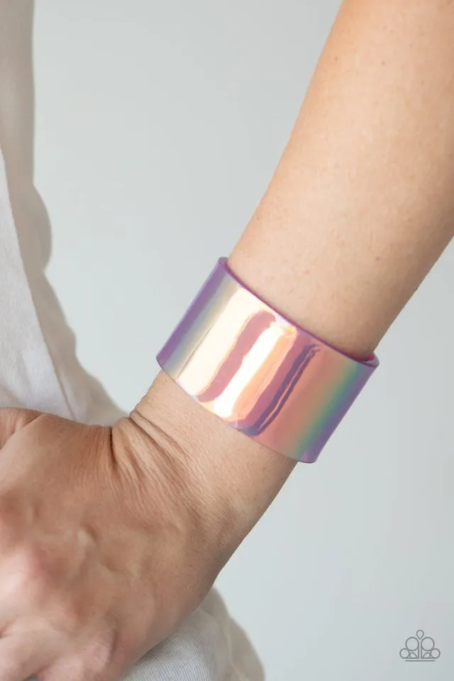 Paparazzi Bracelet ~ Holographic Aura - Purple