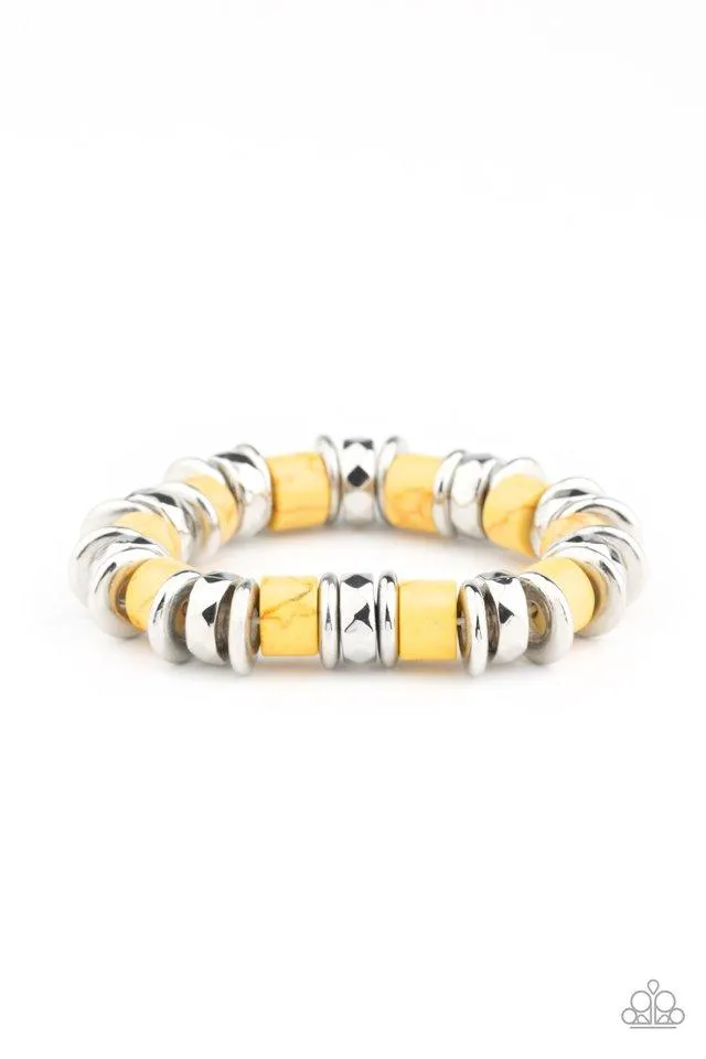 Paparazzi Bracelet ~ Sonoran Stonehenge - Yellow