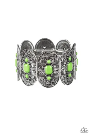 Paparazzi Bracelet ~ Turn Up The TROPICAL Heat - Green