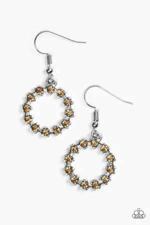 Paparazzi Earring ~ Be Bubbly - Brown