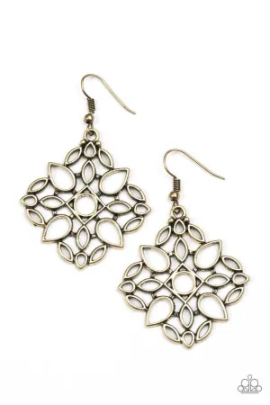 Paparazzi Earring ~ Elaborate Scheme - Brass