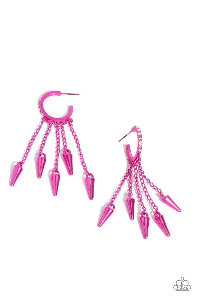 Paparazzi Earring ~ Piquant Punk - Pink