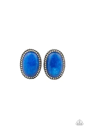 Paparazzi Earring ~ Shiny Sediment - Blue