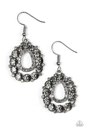 Paparazzi Earring ~ Struck By Sparkle - Silver