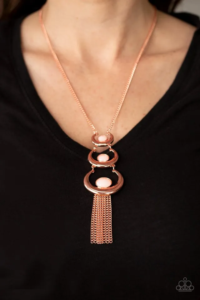 Paparazzi Necklace ~ As MOON As I Can - Copper