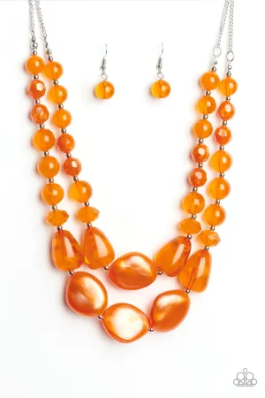 Paparazzi Necklace ~ Beach Glam - Orange