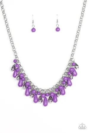 Paparazzi Necklace ~ Coastal Cabanas - Purple