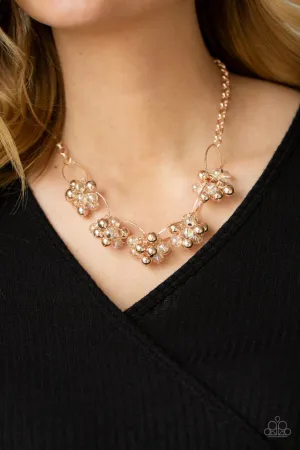 Paparazzi Necklace ~ Effervescent Ensemble - Rose Gold