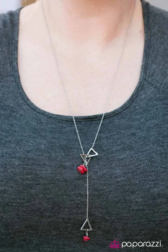 Paparazzi Necklace ~ Mountain Tour - Red