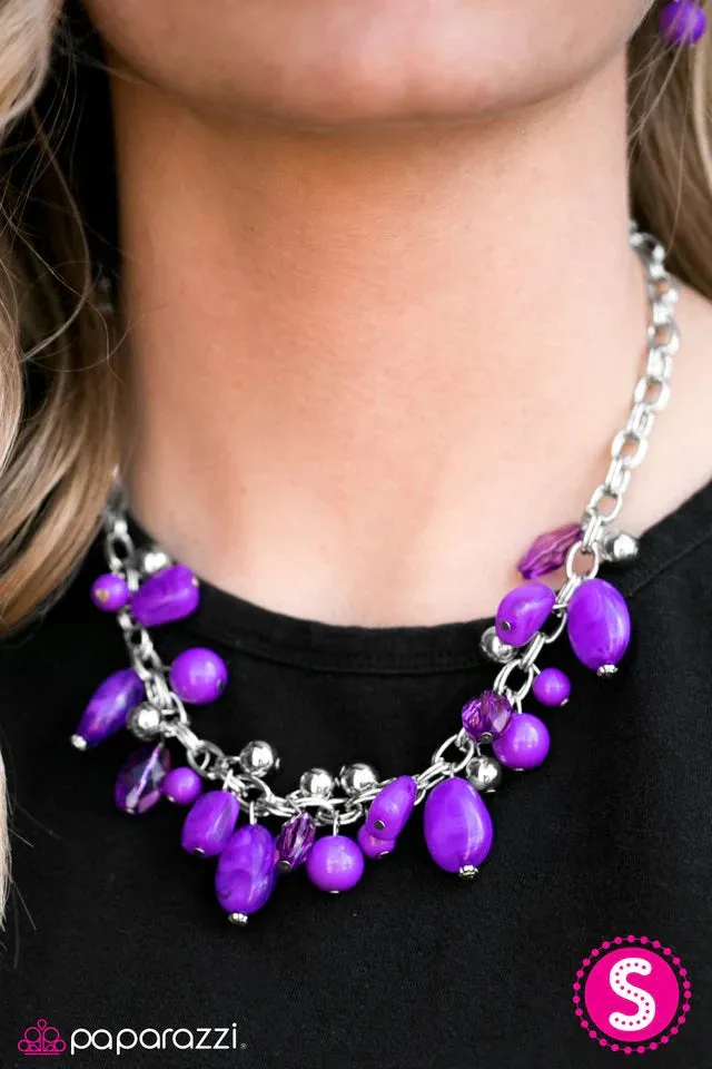 Paparazzi Necklace ~ Ocean Sunset - Purple