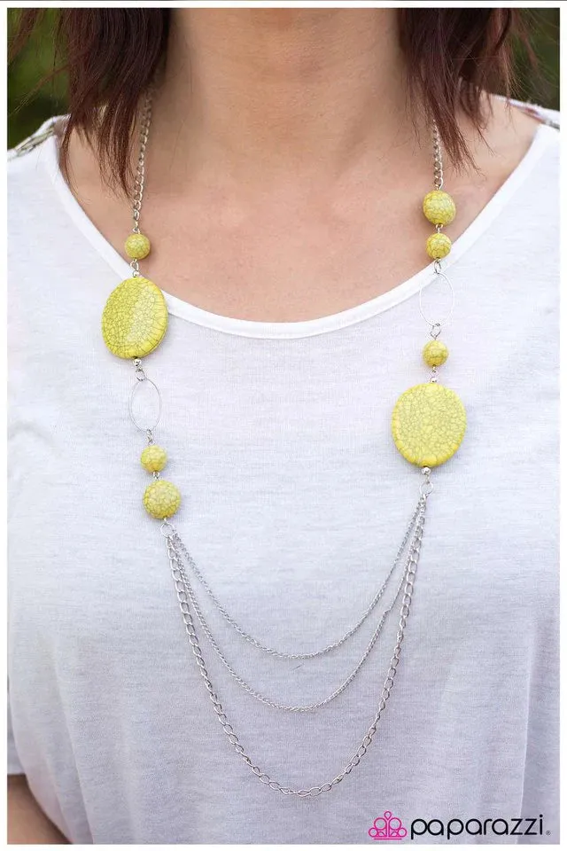 Paparazzi Necklace ~ Smooth Sailing - Yellow