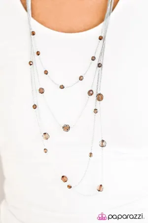 Paparazzi Necklace ~ Sparkling Intentions - Brown