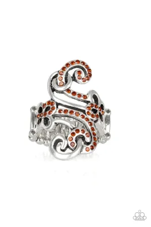 Paparazzi Ring ~ Waltzing Wonders - Brown