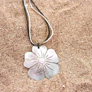 Plumeria Mother of Pearl Hawaiian Necklace