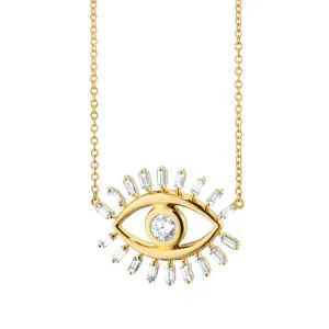 “Protect” Diamond Evil Eye Necklace