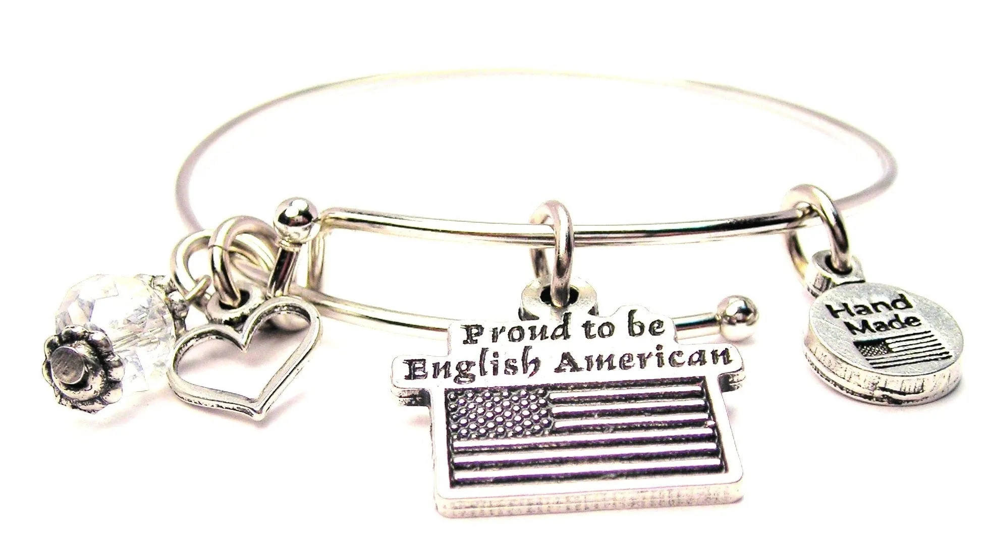 Proud To Be English American Bangle Bracelet