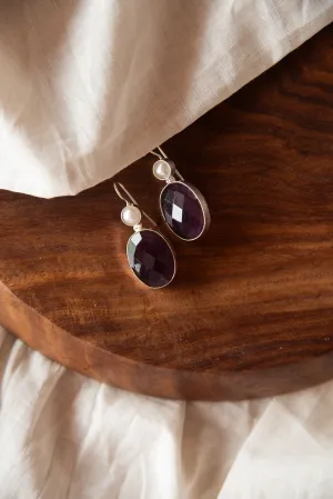 Purple Semi-Precious Earings