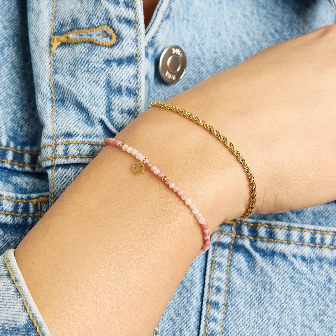 Rhodochrosite Hue Bracelet - Stone of Self Love