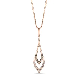 Rose Gold Nude Diamond Fashion Pendant