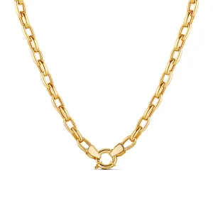 Round Link Chain Necklace with clasp