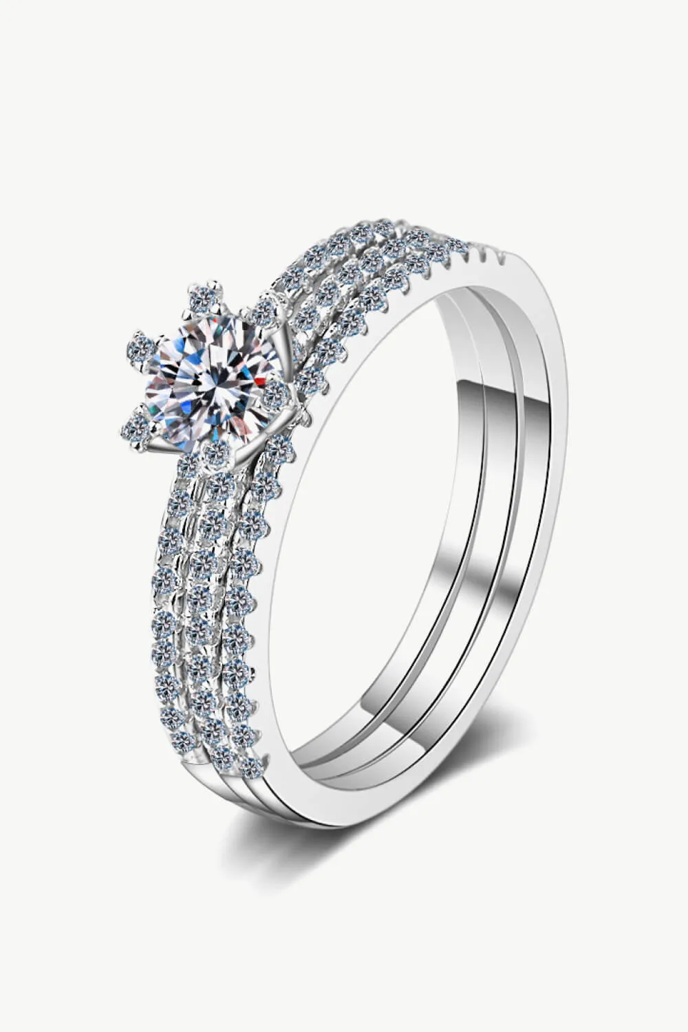 Simply Sophisticated Moissanite 925 Sterling Silver Ring