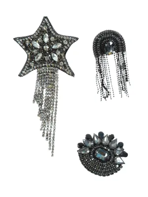 TANITA brooch 3 pieces - Silver mix