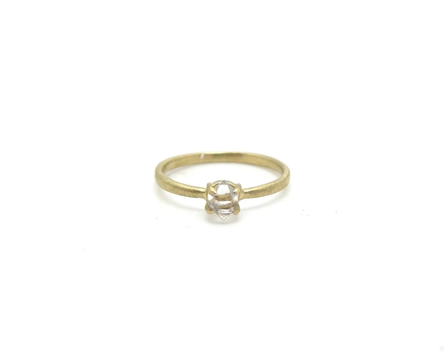 Tiny Sticks & Stones Herkimer Gold Stack Ring