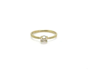 Tiny Sticks & Stones Herkimer Gold Stack Ring